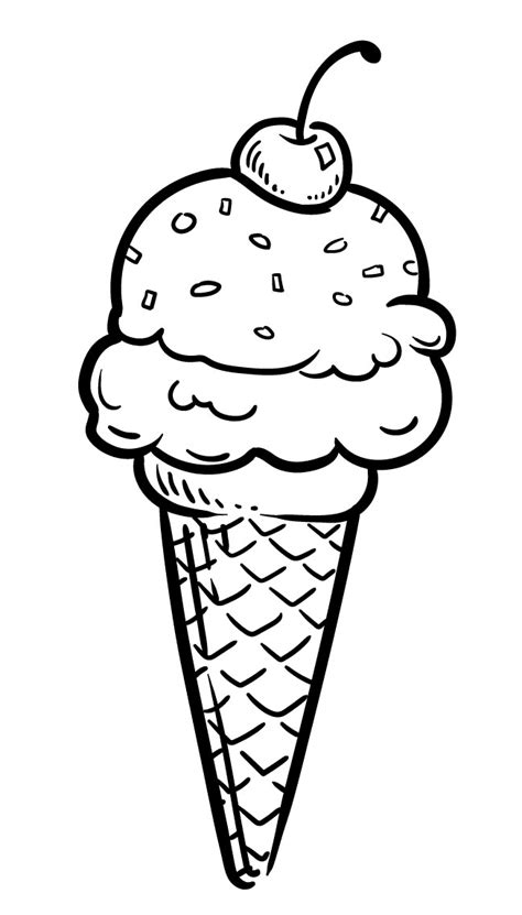 Ice Cream Cone Coloring Pages