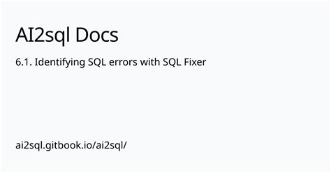 Identifying SQL Error Source