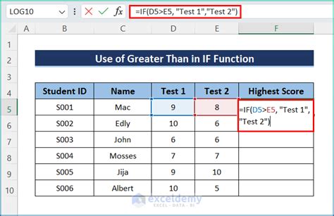 If Greater Than Function in Excel