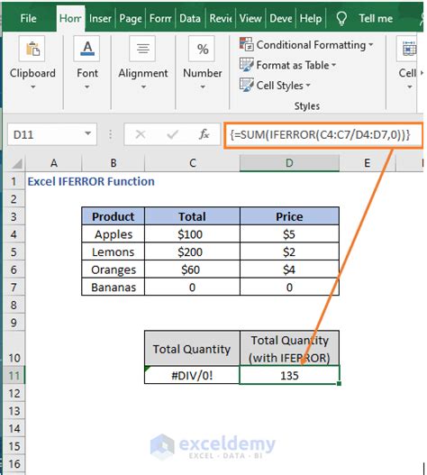 IFERROR Example 3