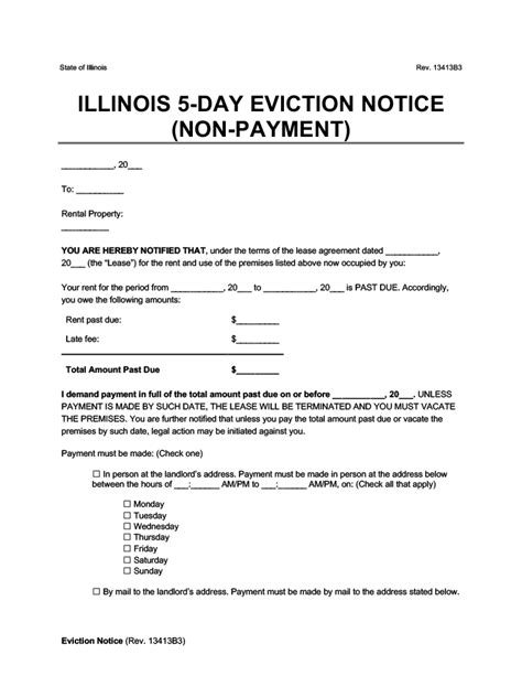 Illinois Eviction Notice Template 1