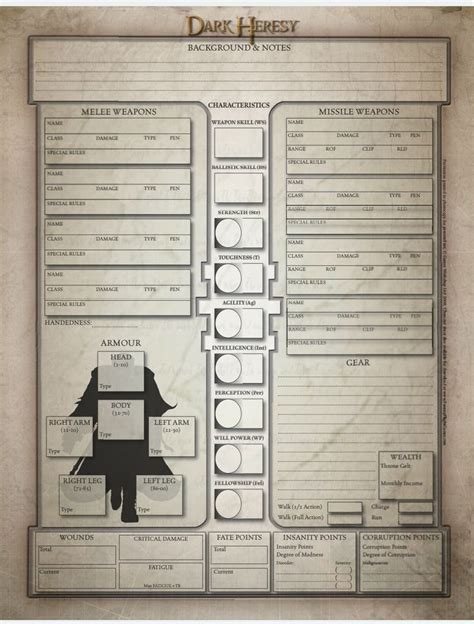 Import Character Sheet Template