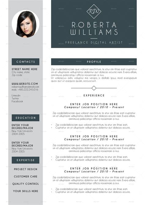 Free InDesign Resume Template Download