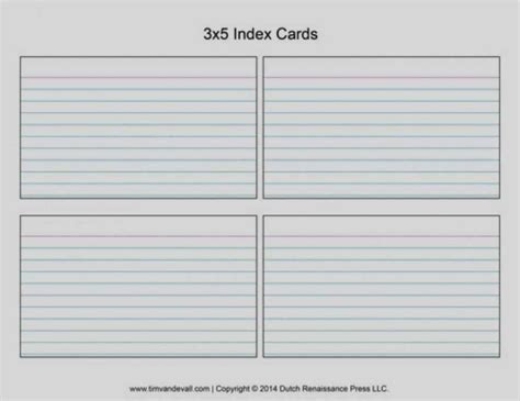 Index Card Template 4