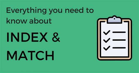 Index and Match Expert Tips