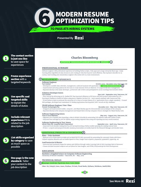 Infographic ATS Resume Template