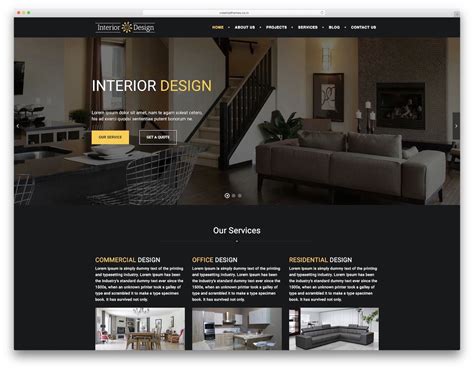 Interior Design Website Template 1