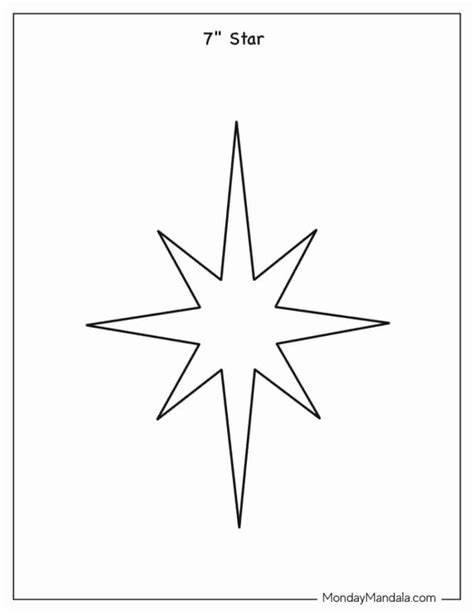 Intricate Christmas Star Template