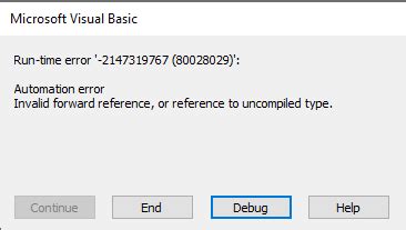 Invalid Forward Reference Error Examples