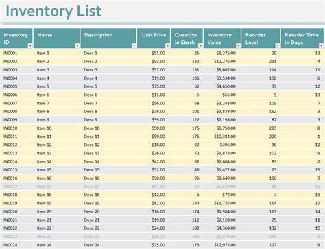 Inventory Tracking Template Excel