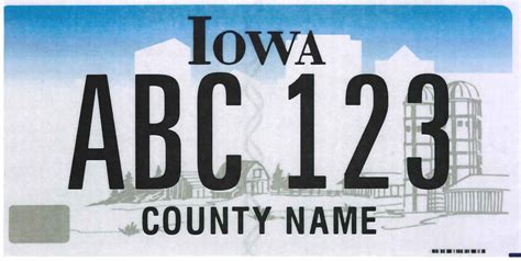 Iowa temporary license plate