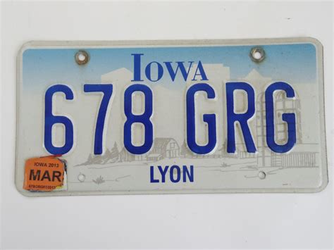 Iowa temporary license plate permit