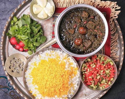 Fresh ingredients used in Iranian cuisine