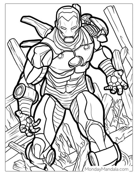 Iron Man Coloring Pages For Adults