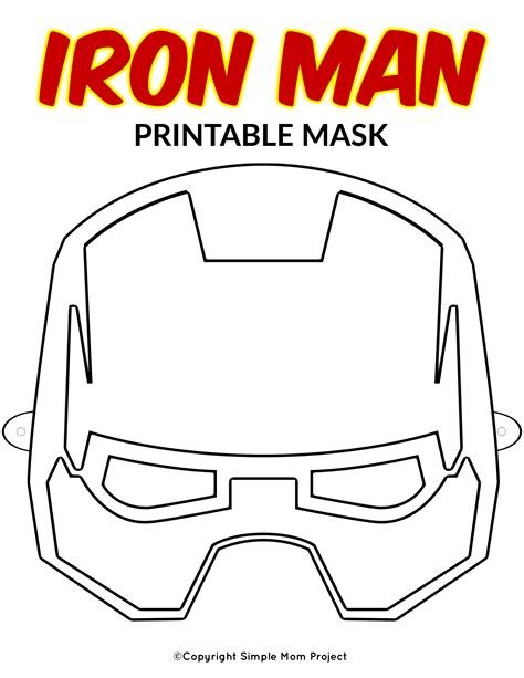 Iron Man Helmet Printable Template Cosplay