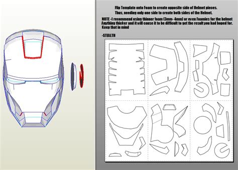 Iron Man Helmet Printable Template DIY Guide