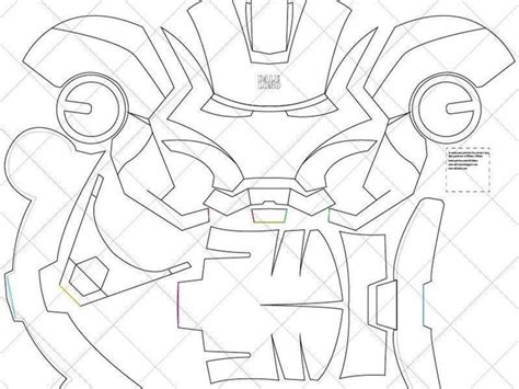 Iron Man Helmet Printable Template Prop