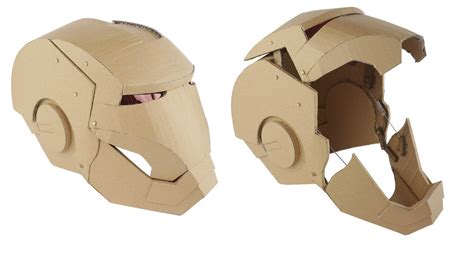 Iron Man Helmet Template Cardboard DIY