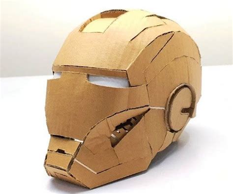 Iron Man Helmet Template Cardboard DIY Project