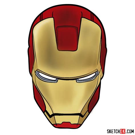 Iron Man Template Mask Step 1