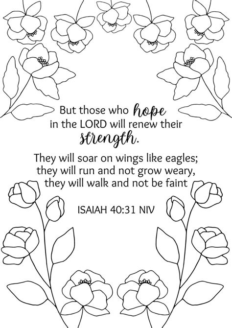 Isaiah 40:31 Coloring Page