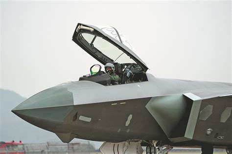 J-20 Fighter Jet taking off