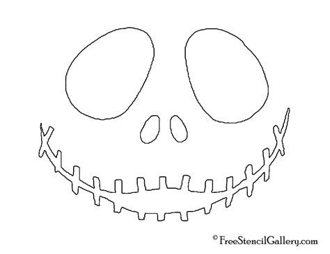 Jack Skellington Face Template Pumpkin Carving Ideas