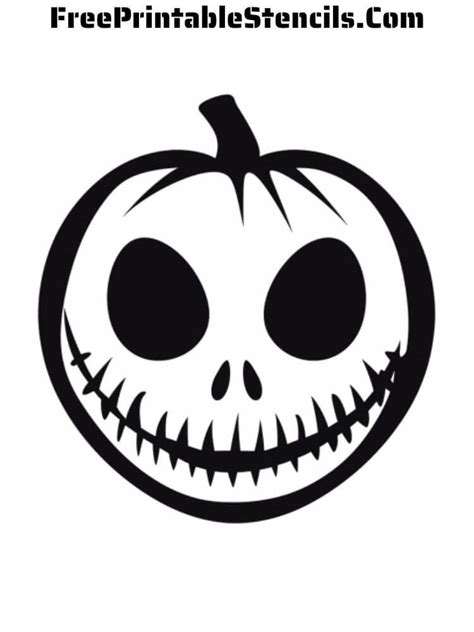 Jack Skellington Pumpkin Carving Template Design