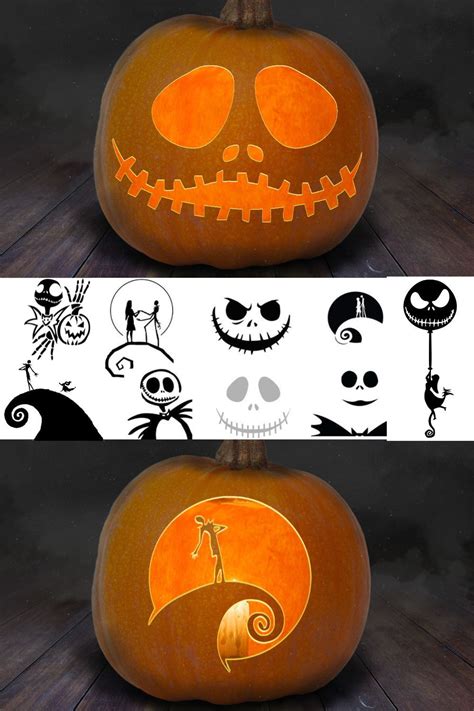 Jack Skellington Pumpkin Carving Template Design