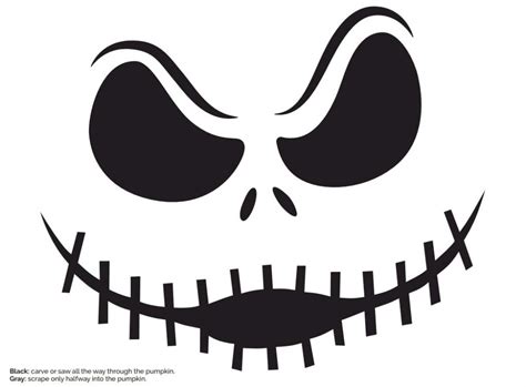 Jack Skellington Pumpkin Stencil