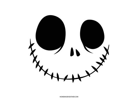 Jack Skellington Pumpkin Template Image 6