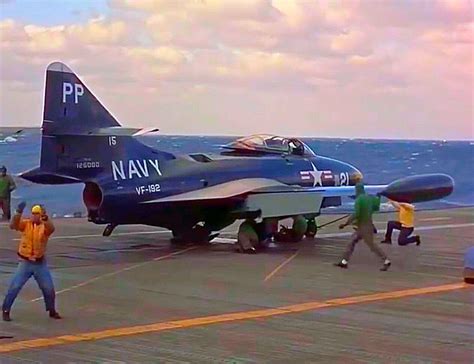 Jaguar Navy Fighter Jet on a carrier deck