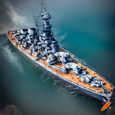 Japanese Battleships in action