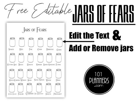 Jars of Fears Template