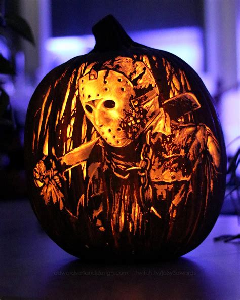 Jason pumpkin carving idea