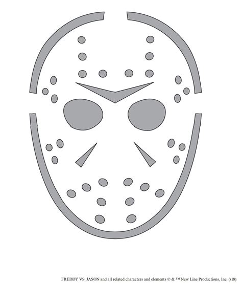 Jason pumpkin carving pattern