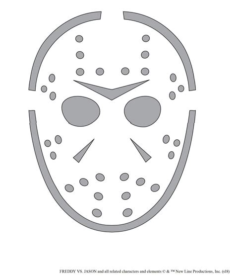 Jason pumpkin carving template