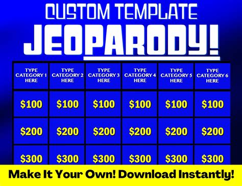 Jeopardy Template Party Image