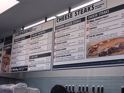 Jersey Mike's Menu Board