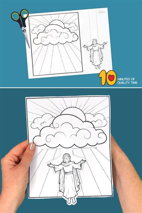 Jesus Ascending To Heaven Printable Craft For Kids