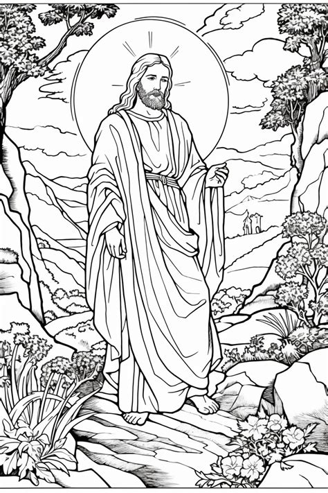 Jesus coloring pages for adults relaxation