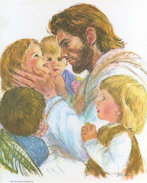 Jesus and the children coloring page