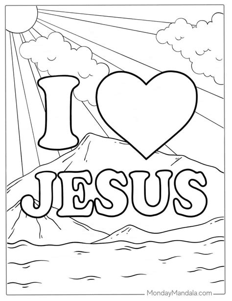 Jesus coloring pages for Sunday school