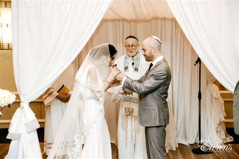 A Jewish wedding ceremony in progress