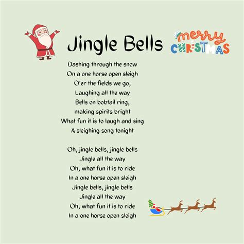 Jingle Bells Lyrics Sheet