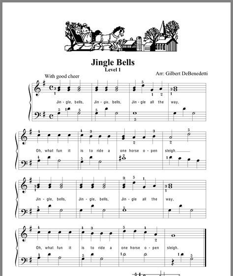 Jingle Bells Piano Sheet Music Holiday