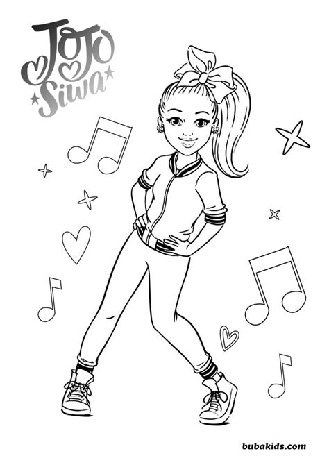 JoJo Siwa Coloring Page Dancing