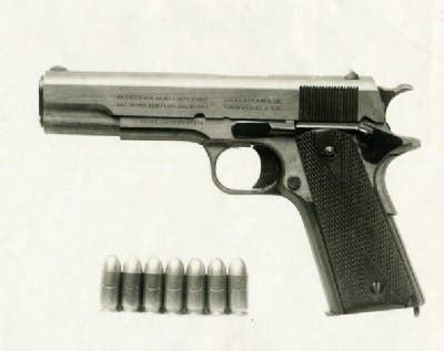 John Browning with the 1911 Pistol