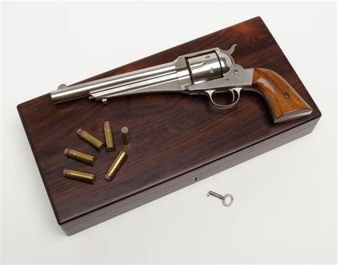 John Wayne with Remington Model 1875 Single Action Army Revolver