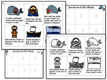 Jonah and the Whale Story Sequencing Template